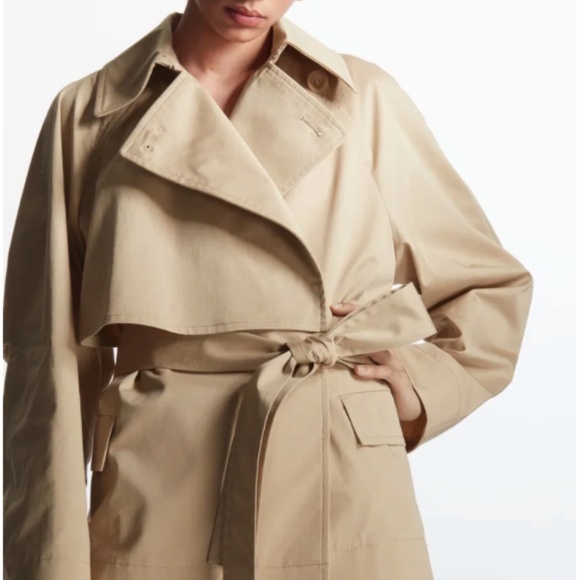 COS Cropped Trench Oversized Size 6-8 - Picture 5 of 7